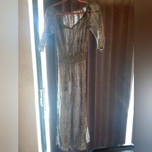 Elegant Blue Bodycon Dress with Scoop Neck